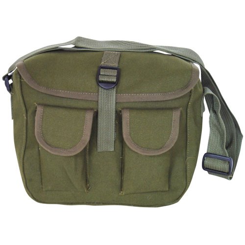Canvas Ammo Military Shoulder Bag - Olive