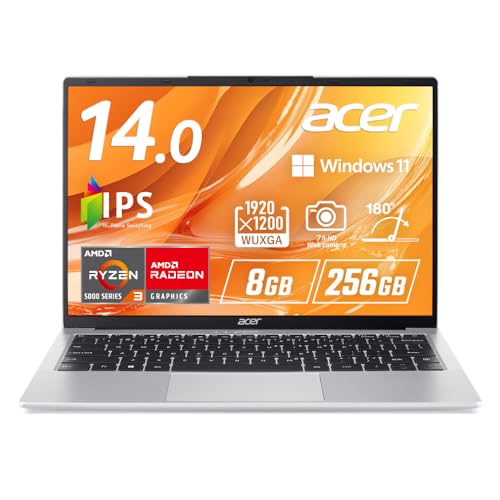 Acer Aspire Lite 14 Windows 11 Home 8GB�������[ 256GB SSD 14�C���` WUXGA 16:10 IPS ����� AMD Ryzen 3 5400U 180°�q���W 207����f �t��HD Web�J���� �X���C