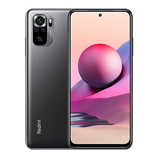 Xiaomi Redmi Note 10S スマートフォン 6GB 128GB 電話、NFC、MediaTek Helio G95 プロセッサー、6.43 インチ AMOLED ドットディスプレイ、(64MP+8MP+2MP+2MP) クアッドカメラ、デュアル SIM カード、AI フェイスアンロック グローバル バージョン (グレー)