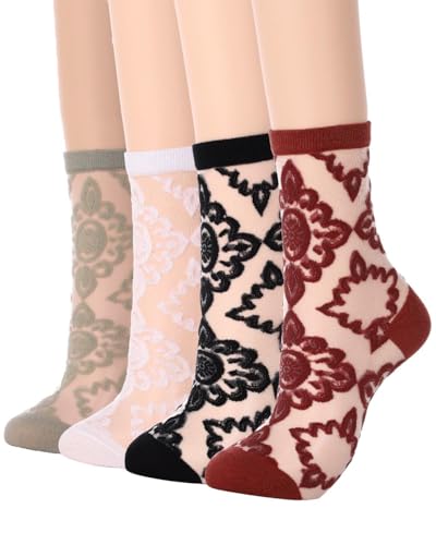 Image of Campsis Women Sheer Socks Sheer Ankle Socks for Women and Girls