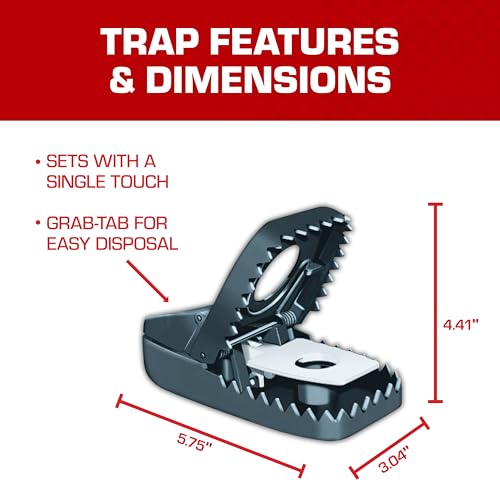 Image of Tomcat Secure-Kill Rat Trap, 2 Traps | Features Aggressive Secure Catch Design to Trap and Kill Rats