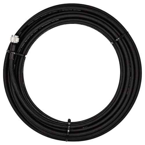 Bolton Technical | Bolton400 20 ft Coaxial Cable | 50ohm N Male to N Male Connector | Heavy Duty, Ultra Low Loss Coax Cable for Signal Booster & Antenna Installation | Indoor & Outdoor Use (Black)