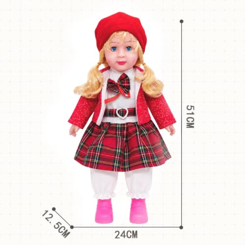 Image of SHAKTISM Poem Doll Small Singing Songs Doll - 50 cm Big Size Musical Plush Soft Doll with Sound, Cute Clothing Doll Toy for Kids & Toddlers, Gift for Girls Age 1-6 Years (Multicolour)