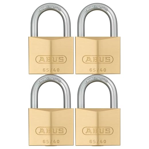ABUS Hänglås fyrpack 65/40 40 mm, mässing, 35127
