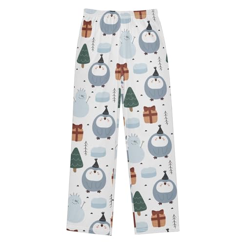 Boys' Pants Animal Penguins Gifts Christmas Tree Long Bottoms Jogger Pants Elastic Waist Trousers with Pockets S-XL