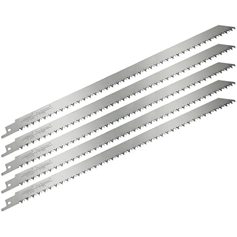 12-Inch Stainless Steel Frozen Meat Bone Cutting Saw Blades for Reciprocating and Sawzall Saws - 5 Pack - Caliastro Cover