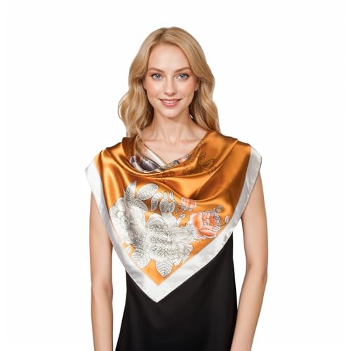 RUI VTRON Women Head Scarf Like Silk Scarf Hair Scarf for sleeping Hair Wrapping 35 Inches Square Scarves3