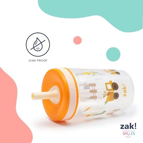 Zak Designs Kelso 15 oz Tumbler Set, (Dino Camo) Non-BPA Leak-Proof Screw-On Lid with Straw Made of Durable Plastic and Silicone, Perfect Toddler Cup Bundle for Kids (2pc Set) - 3