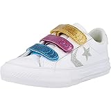 Klettverschluss Verschluss Converse Star Player 3V Ox Weiß/Grau (White/Photon Dust) Leder 38 EU