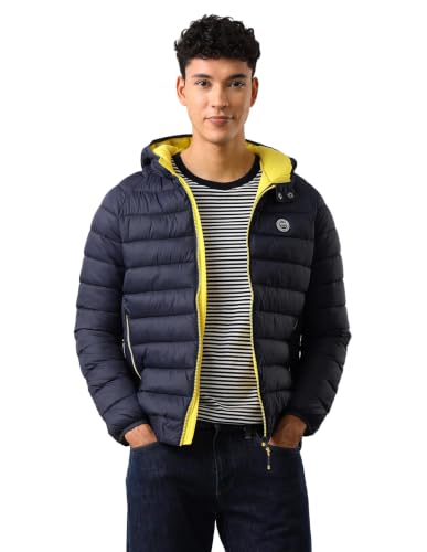 Image of U.S. POLO ASSN. Navy Blue Quilted Nylon Regular Fit Men's Jacket