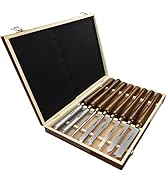 DEEFIINE 8pcs HSS Wood Turning Tools Lathe Chisel kit with Beech handle