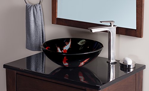 Novatto Fiche Glass Vessel Bathroom Sink #TOP2