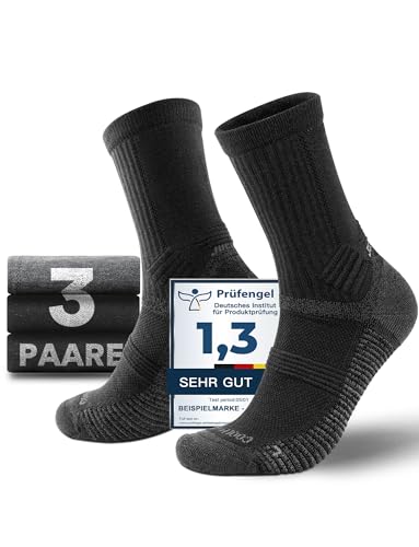 Juclise Sommer Dünn Coolmax Merino Wandersocken Kompression Anti Blasen...