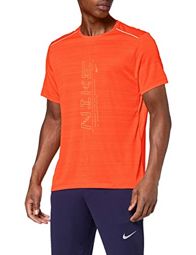 T-shirt Nike M NK Dry Miler SS Po Gx FF pour running homme en tissu respirant noir
