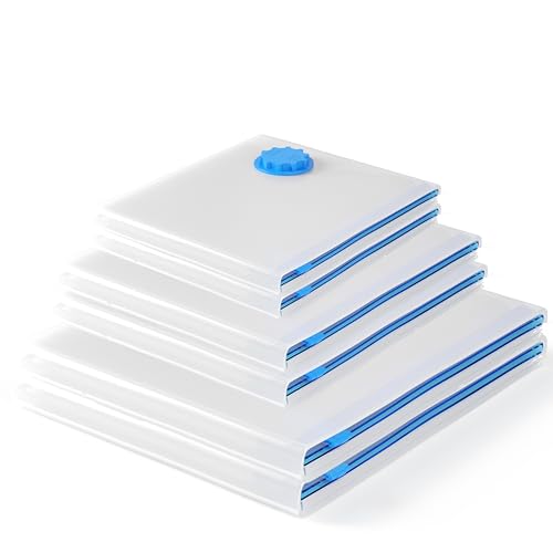 CRINSTON – Bolsas Vacio Ropa – 6 Unidades | 2 Ud 60x40 + 2 Ud 80x60 + 2 Ud 100x80cm | Bolsas para Guardar Ropa y Ahorrar Espacio.