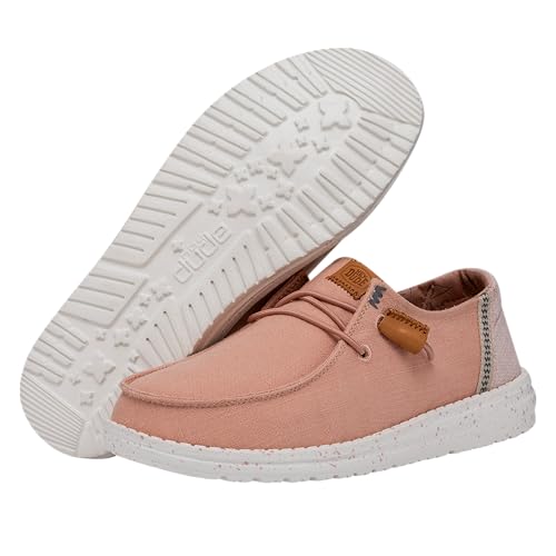 HEYDUDE HEYDUDE Women's Wendy Washed Canvas | Womens Shoes | Womens Lace Up Loafers | Comfortable & Light-Weight