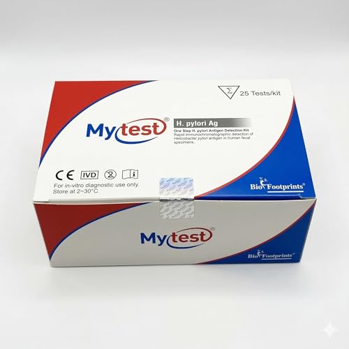 Image of Mytest H pylori Ag - Rapid Card Test, Detection of Helicobacter pylori infection in stool sample, 25Tests pack