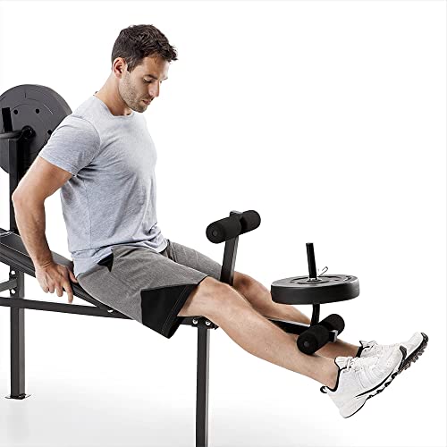 Marcy Cb-20111 Adjustable Workout Bench With 80 Lbs Vinyl-Coated Weight Set Combo Bundle With Deco Essentials 27 Ounce Water Bottle And Workout Cooling Sport Towel #TOP3