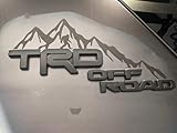 4Runner TRD Off Road Pillar Mountain Decal, Matte Black (Pair) (Mountains & Big Foot)