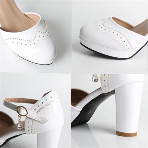 Image of FOREADA Mary Janes for Women Platform Heels Bow Kawaii Shoes Vintage Dress Pumps
