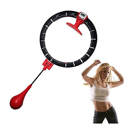 YLXD Intelligent rockring, smart räkning avtagbar rockring, justerbar midjeträning bantning fitness mage fettförbränning rockring utan att falla, lämplig för nybörjare tränare