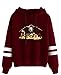 AMOMA Unisex Anime Attack on Titan Pullover con Cappuccio Ackerman Wings Stampate Felpa con Cappuccio a Righe Casual Sportiva(XS,Fire-Red)