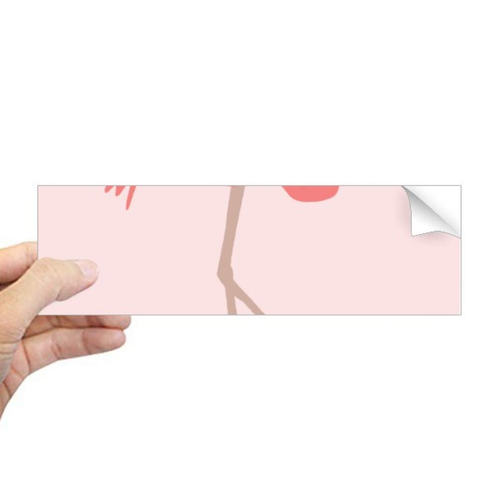 Autocollant rectangulaire rose sticker flamant rose pour décoration personnalisée