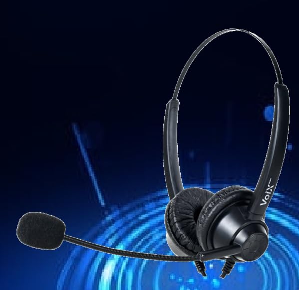 Image of Voix Green Networks 800V3 Wired Over-Ear Headset with Noise Cancelling - Black