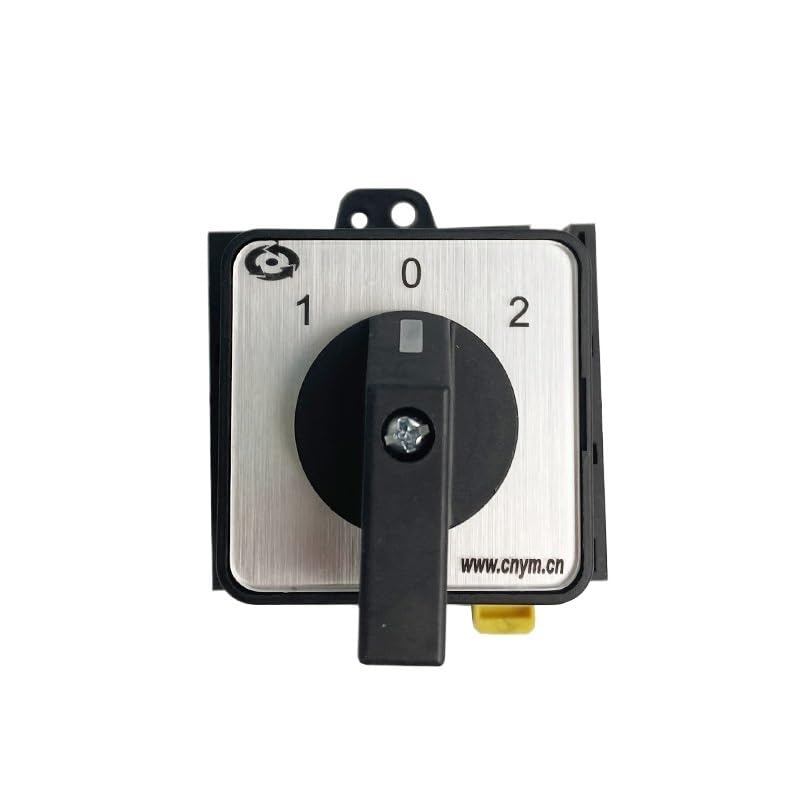 Interruttore rotativo universale a camma a tre posizioni su guida DIN, manuale, uso industriale, nero, 1/2/3/4 poli(2 Poles 8 Terminals)