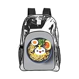JBJGKHLP Huevera, fideos, ramen, impresión, transparente, unisex, transparente, para festivales, escuela, senderismo, trabajo al aire libre, viajes