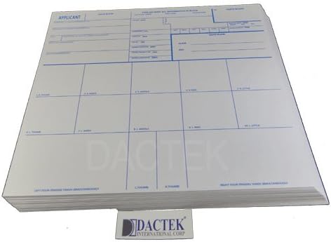 Fingerprint Cards, Applicant FD-258, 300 Pack