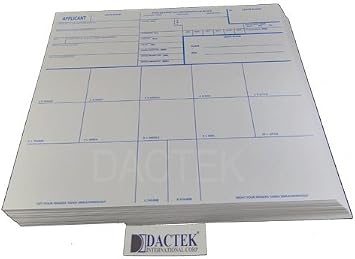 Fingerprint Cards, Applicant FD-258, 300 Pack