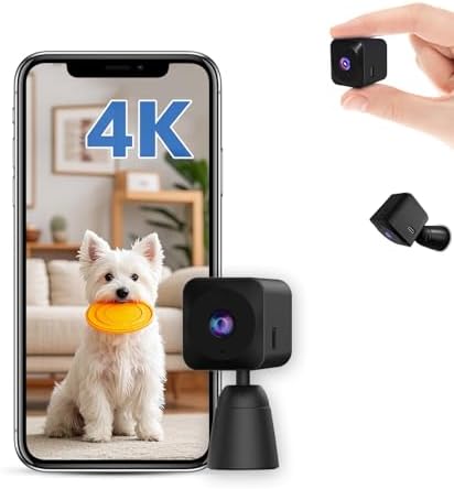 AOBOCAM Mini Kamera, 4K HD WLAN &Uuml;berwachungskamera Innen WiFi Kam...