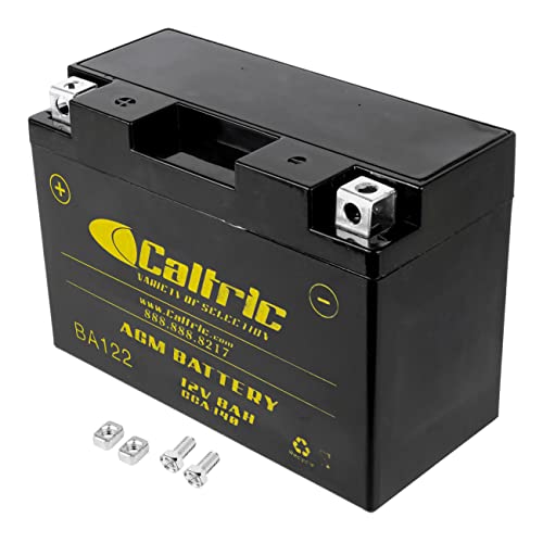 Caltric Yt9B-Bs Agm Battery For Yamaha 1Pe-H2100-00-00 / Yamaha 5Fl-82100-00-00 / Yamaha 5Fl-82100-01-00-12V / 8 Amp / 140 Cca/Sealed Maintenance Free High Performance Battery Atv, Utv, 2X4, 4X4 #TOP5