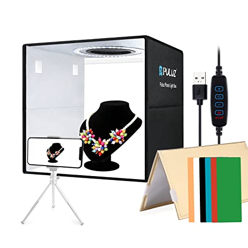 PULUZ 11.8inch   30cm Pliant Photography Portable Shooting Light Tent for Product Display, Small Photo Studio Tent Box Kit with 6 Color Backdrops for Camera Cellphone Shooting