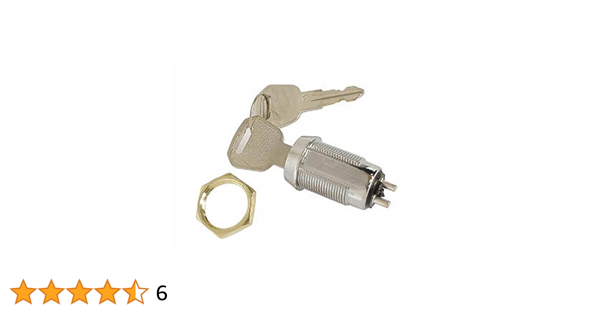 Interrupteur à Clé VELLEMAN KS1 - 1 Pôle Marche/Arrêt 250V/2A - Encastrement 19mm - Sécurité