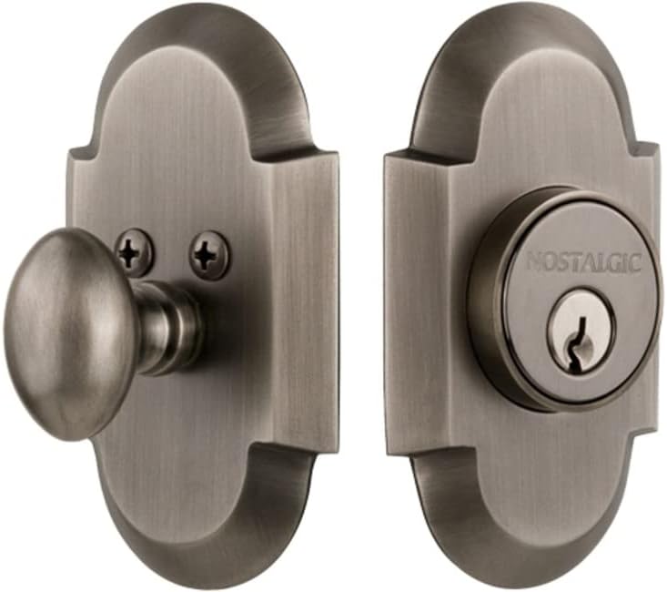 Nostalgic Warehouse 718996 Nostalgic Warehouse COTCOT_1CYL_234_NA Cottage Solid Brass Single Cylinder Deadbolt with 2-3/4" Backset