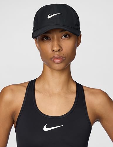 Nike Unisex Df Club Ab FL P Baseballkappe, Black/White, M/L 4