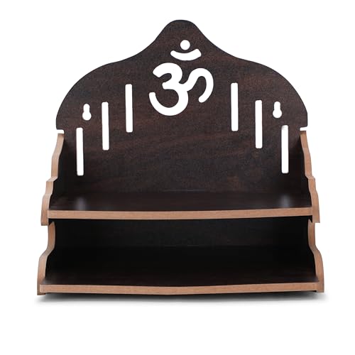 4OUR FAITH Tempio Puja da appendere alla parete in legno, Mandir, Pooja Mandir | Pooja Mandir per casa e ufficio | Tempio per festival | Scopo regalo