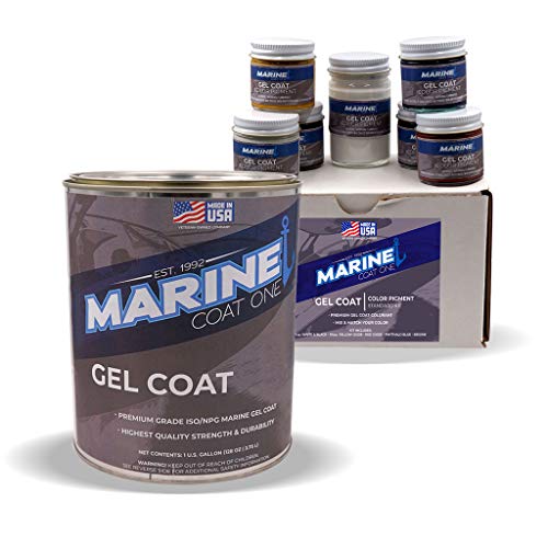 MarineCoat One Complete Repair Kit – White Gel Coat w/Color Pigment Kit (Quart w/o Wax)
