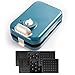 Tostapane/waffle 3 in 1 con piastre antiaderenti rimovibili per waffle, panini e waffle all'uovo con controllo dei tempi, spie luminose, 600 watt,Blue