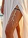 Lorealri Boho Thigh Chain with Pearl, Gold Elegant Layered Chains Beach Bikini Body Jewelry for Women, Fashion Leg Accessory with Beaded Design (Gold D)
