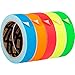 Produktbild GRIP Eventbasics GT PRO Neon Tape 5er Set, Gewebeband 25 mm x 10 m, Hula Hoop Tape neongrün, neonpink, neonblau, neonorange, neongelb