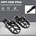 IUVWISN Dirt Bike Foot Pegs,Motorcycle Footpegs Wider Foot Pegs Rest Pedal CNC for TW 200 TW200 1987-2023 Black