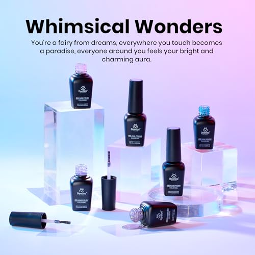 Image of Beetles Chameleon Gel Polish Set - 6 Colors Crushed Diamond Glitter Gel Polish, Sparkle Pink Purple Blue Soak Off UV LED Gel Nail Kit DIY Manicure Spring Gift for Women