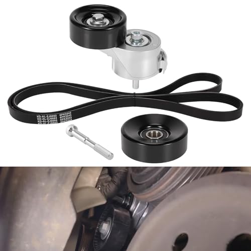 Kozlira Engine Serpentine Belt Tensioner Bolt Idler Pulley Drive Kit Fit for Ford Ranger, for Mazda B3000, OHV V6 3.0L, 1997 1998 1999 2000 2001 2002 2003 2004 2005 2006 - Replace 38385 38001 6PK2243