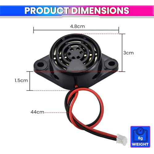 Image of amiciSolar Active Piezo Buzzer for DALY BMS, 95db Electronic Buzzer Alarm DC 3-24V