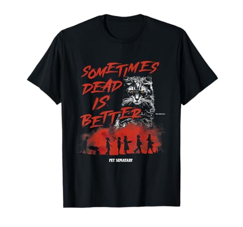 Image of Pet Sematary Halloween Sometimes Dead is Better Cat Design T-Shirt