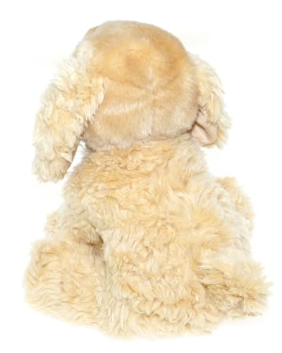 tachi Plüschtier Hund, Kuscheltier Hündchen Cocker Spaniel beige, Stofftier sitzend 28 cm