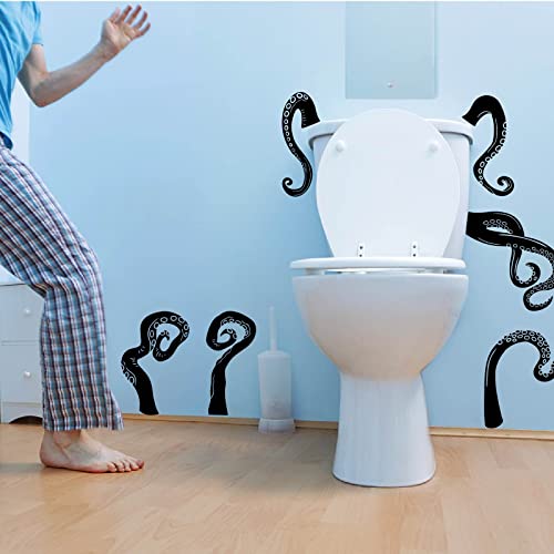 SUPERDANT Octopus Tentacles Wall Decals Sea Animal Theme Wall Stickers Small Size Wall Decor Vinyl Wall Art Sticker Decoration for living room Bedroom Bathroom Wall Sticker Vinyl Transfer - Image 4